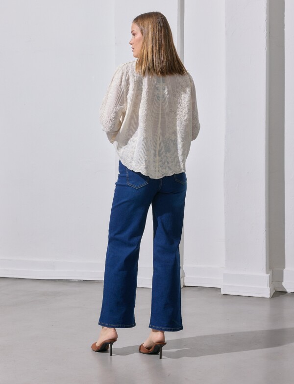 Camisa Broderie BEIGE