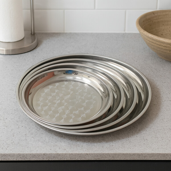 Set De Bandejas x4 De Acero Inoxidable Set De Bandejas x4 De Acero Inoxidable