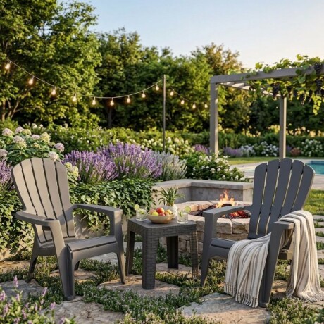 SET DE JARDIN 2 SILLONES + MESA - ANTRACITA SET DE JARDIN 2 SILLONES + MESA - ANTRACITA