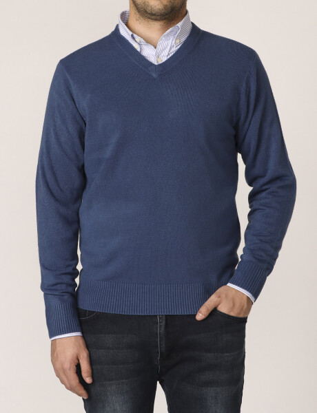 470313 SWEATER V HARRINGTON URBAN Azul Piedra