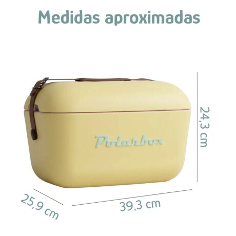 Conservadora Hielera Polarbox Vintage 12 Litros Con Asada POP Amarillo y Verde Agua