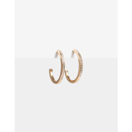 Aros Argolla Con Strass De La Línea Stay Golden. Dorado