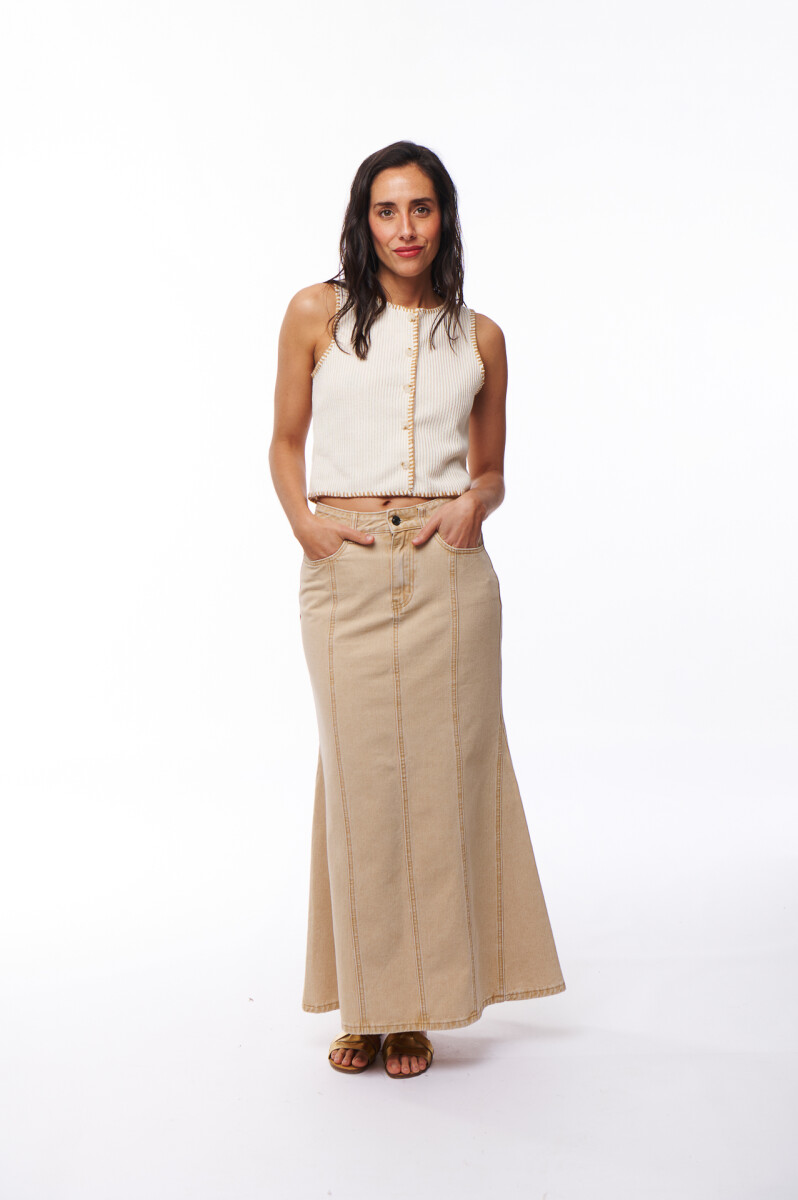 FALDA JEAN LAISA - BEIGE 