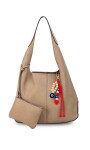CARTERA ELIZABETH CON LLAVERO DE REGALO WISHES TOPO CLARO