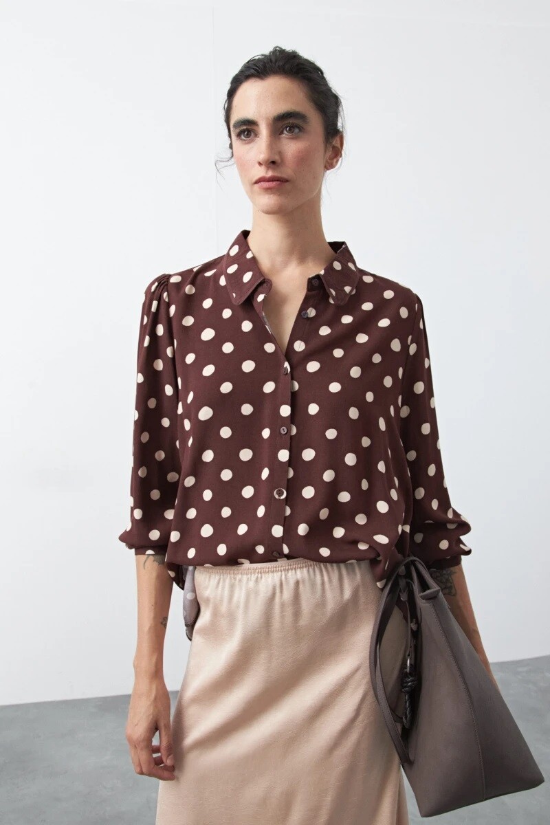 CAMISA D.CASSIN RIZE - CHOCOLATE 