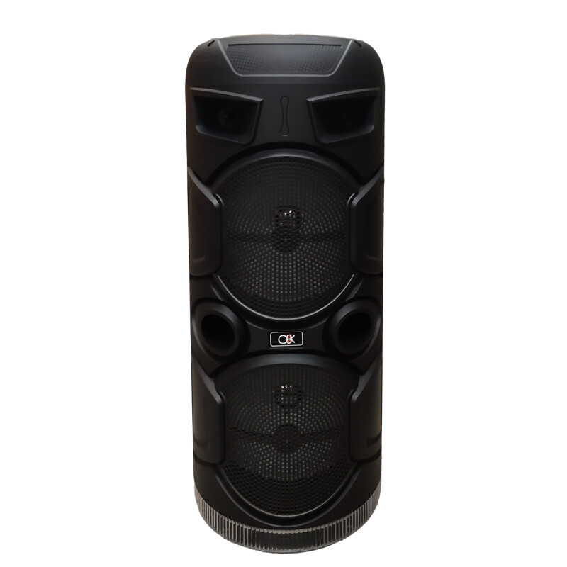 Parlante Torre portátil RX8232B Bluetooth 2 x 8" 20W con micrófono y luces bajas Parlante Torre portátil RX8232B Bluetooth 2 x 8" 20W con micrófono y luces bajas