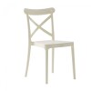 Silla Cruceta de polipropileno ZJ09 Blanco Tiza