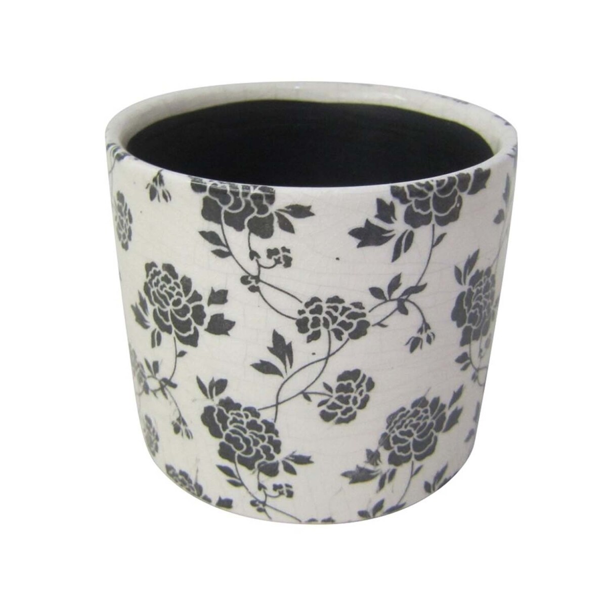 Maceta Redonda en Cerámica con Diseño Decorativo Ø12x10.5cm - Maceta Redonda En Cerámica Con Diseño Decorativo ø12x10.5cm 