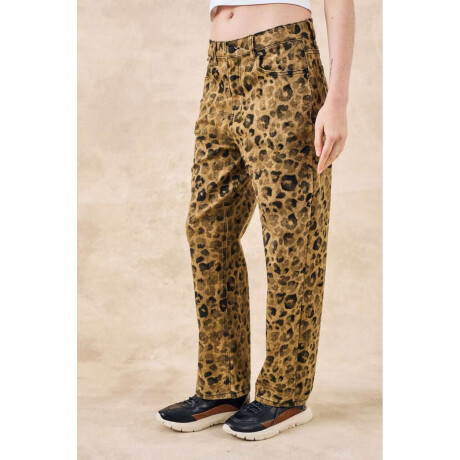 Jean Recto Animal Print Multi