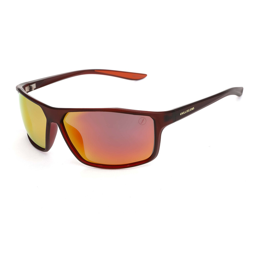 Lentes para Correr Chilli Beans Carnaval 2025 Performance Negro/rojo Espejado