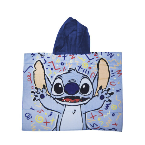 Bata Poncho Infantil Stitch 100% Algodón 70 x 58 U