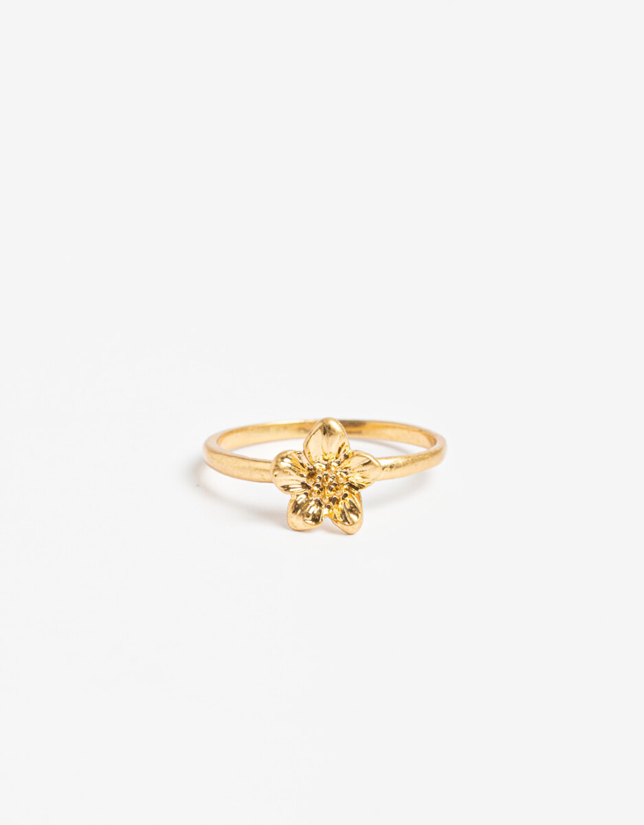 Anillo Chico Flor Metal 