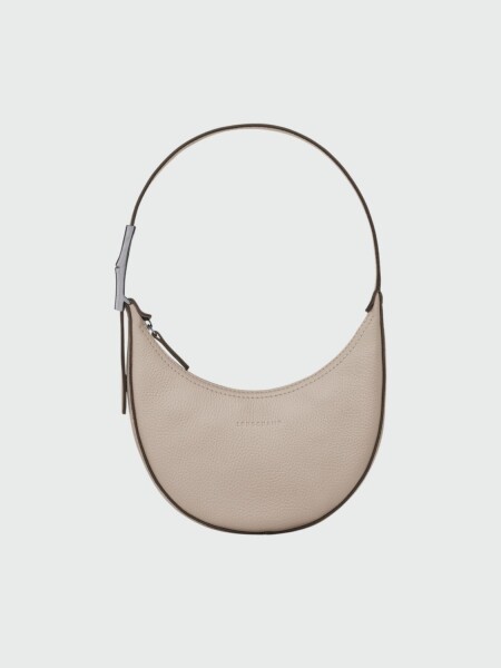 Longchamp -Cartera Longchamp Hobo de cuero Gris