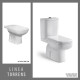 Water Inodoro Con Mochila, Tapa Y Bidet Torrens Aqualia BLANCO