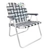 Silla Playa Aluminio 7/8 Con Cinta Reforzada Blanco Negro Silla Playa Aluminio 7/8 Con Cinta Reforzada Blanco Negro