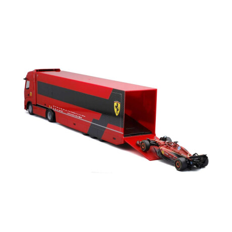 Iveco S-Way 570 Racing Transporte Ferrari Bburago Charles Leclerc