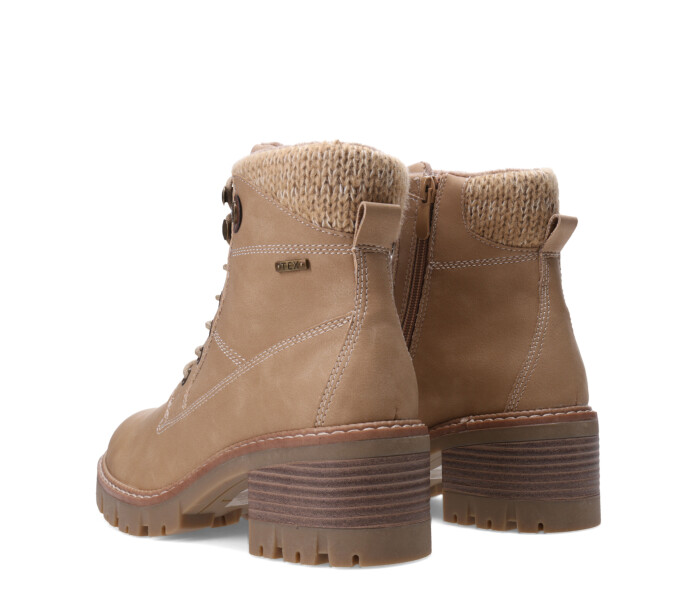 Botas de Mujer Miss Carol LAURION acordonada con Taco Beige