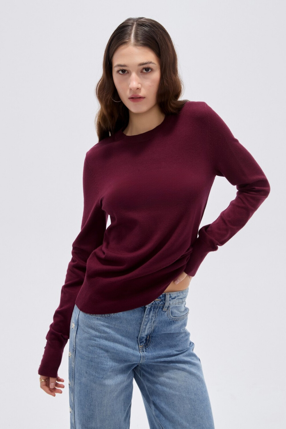 Sweater Tiral Cereza Oscuro