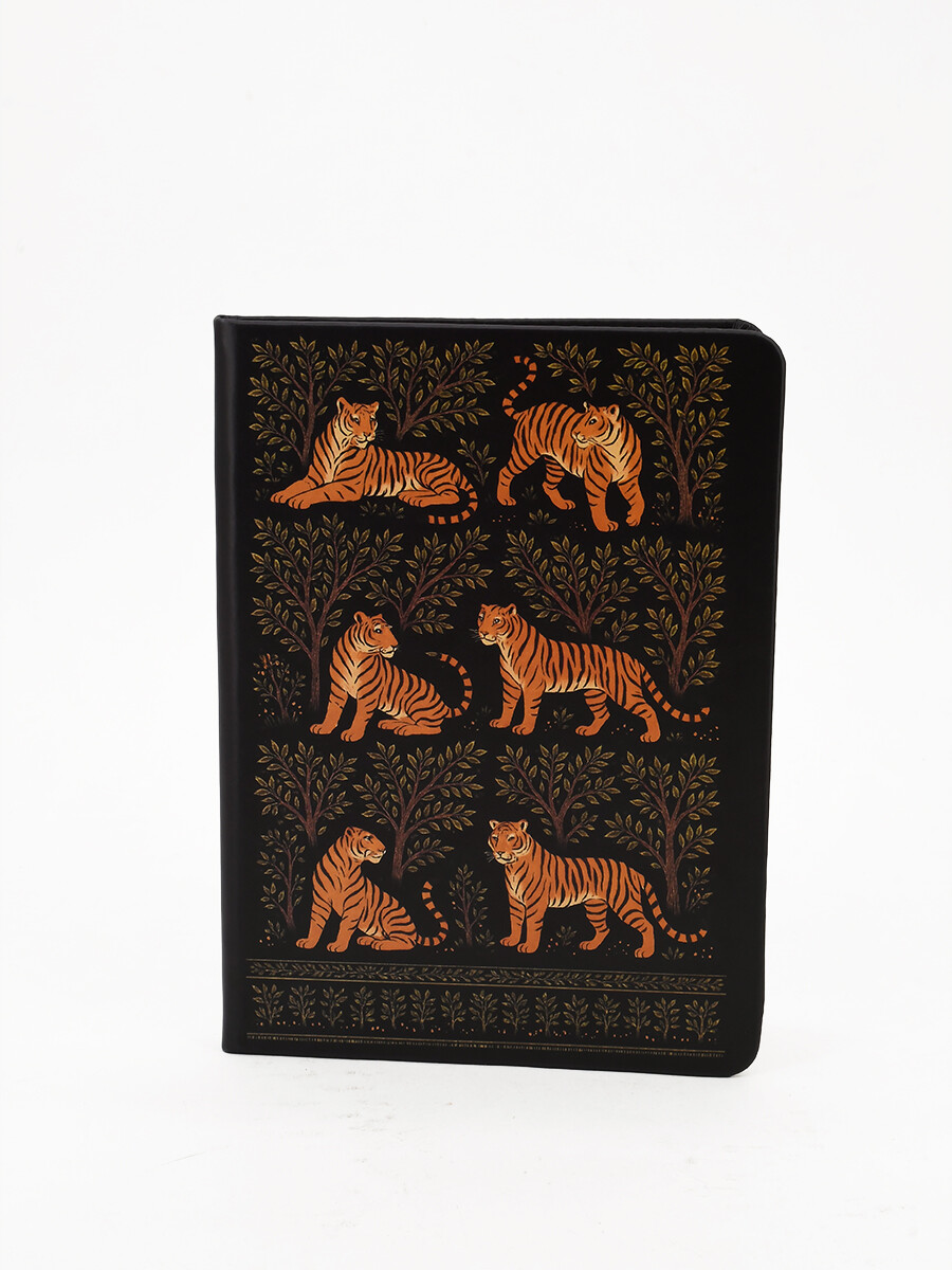 LIBRETA TAPA DURA LEOPARDO - NEGRO 