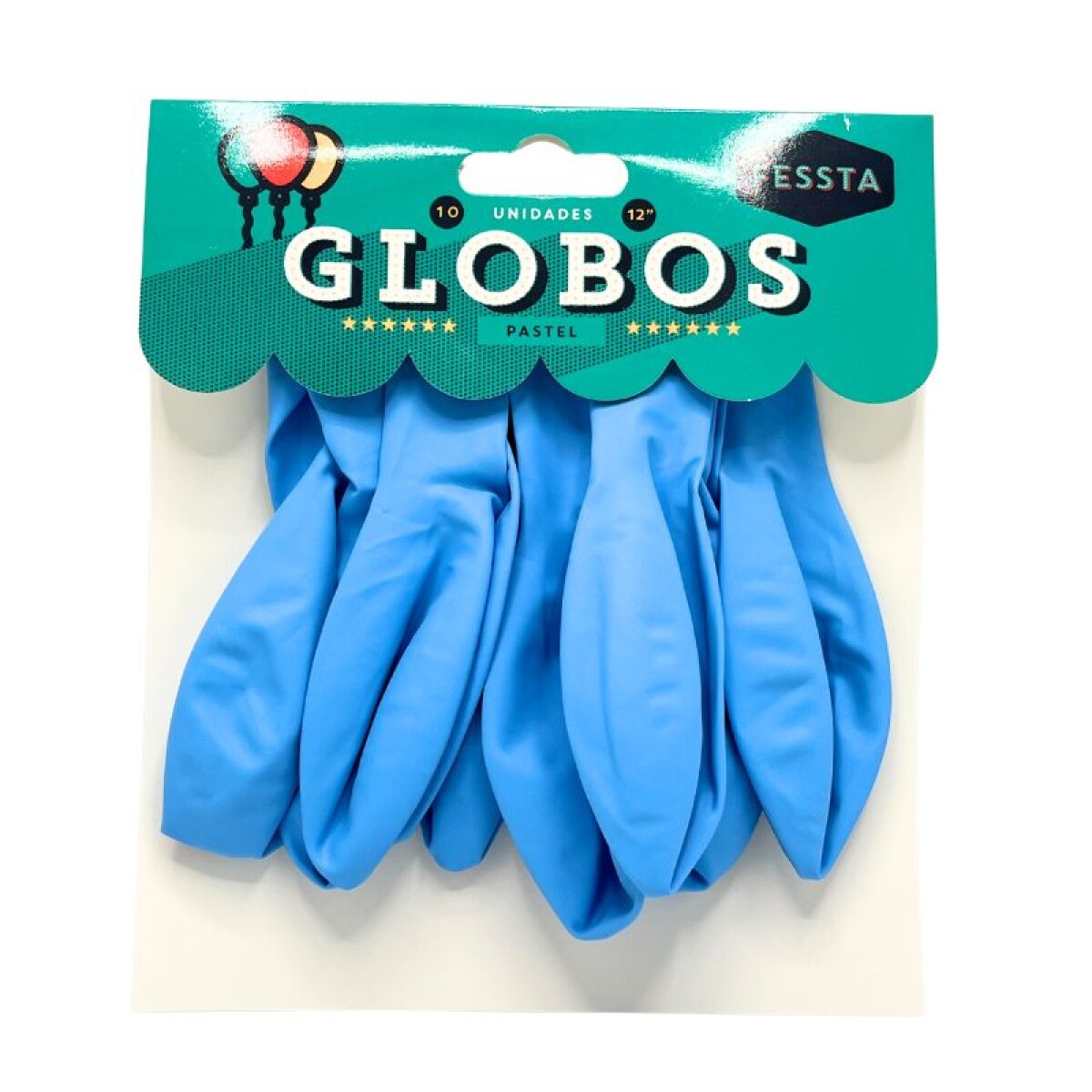 Globos X10 Tamaño R12 - Celeste Pastel 
