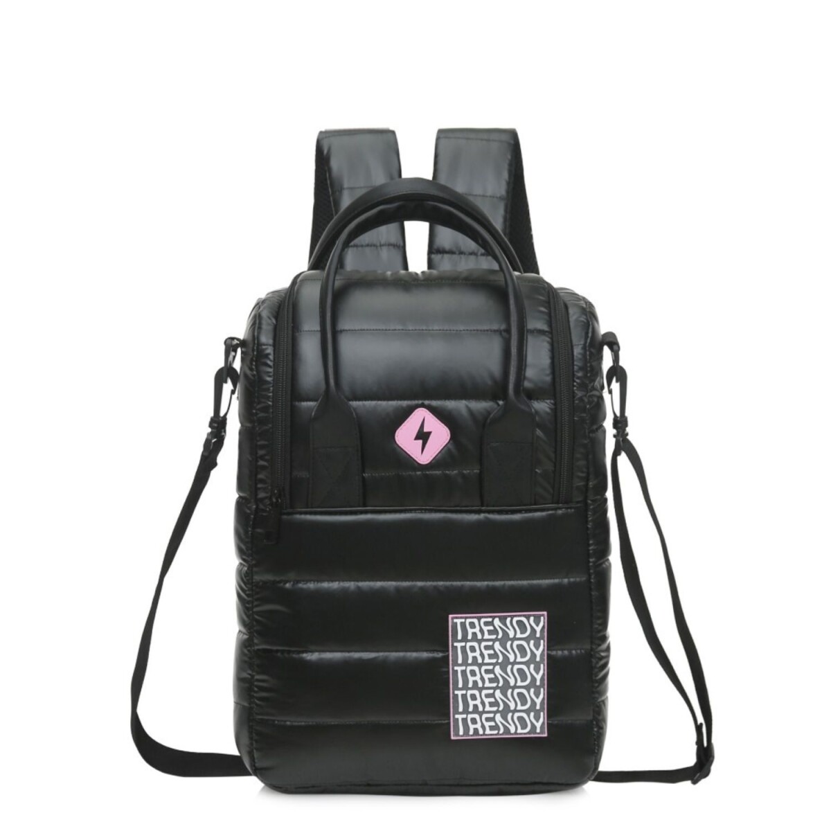 Mochila Trendy con correa desmontable - Negro 