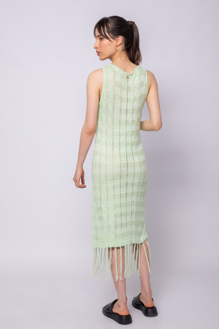 VESTIDO BENITO Verde Pastel