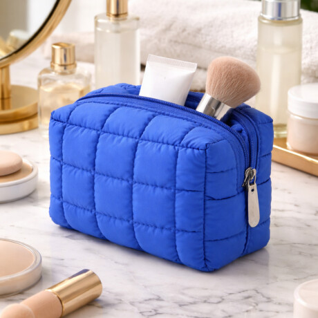 Neceser puffer clasico Azul