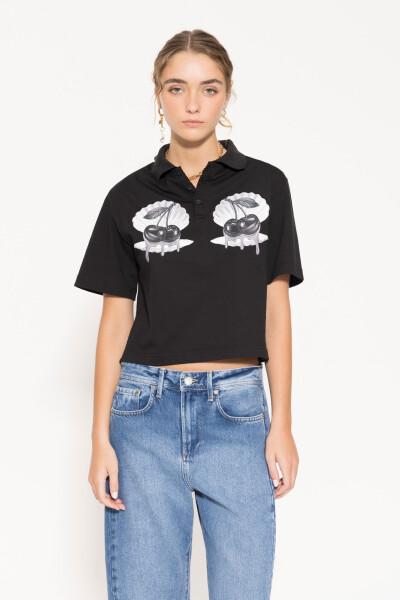 REMERA SHELL Negro