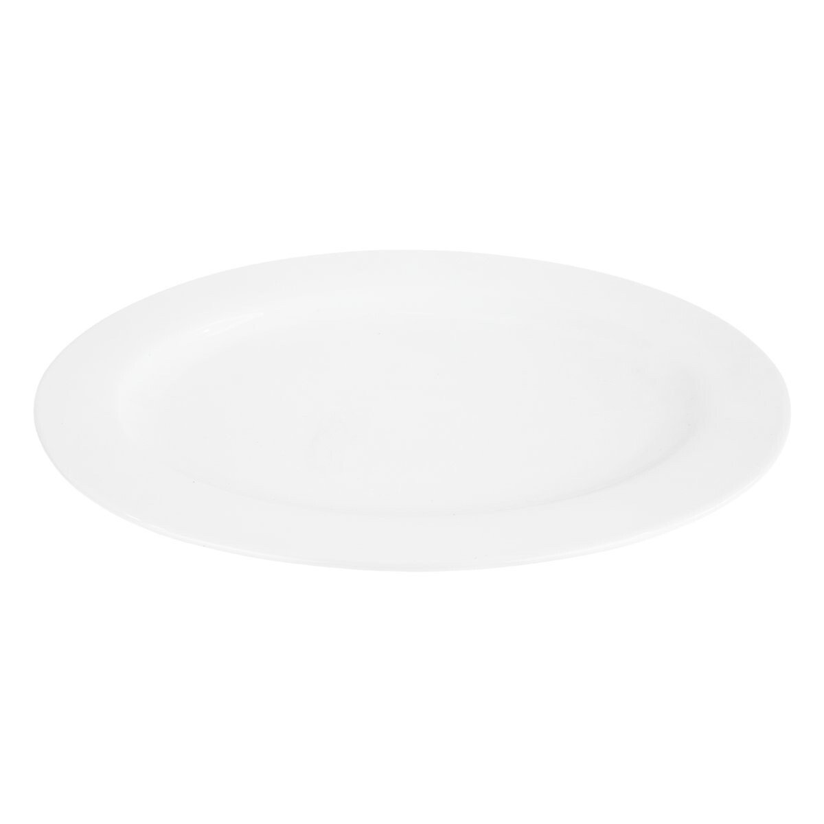 Fuente de ceramica oval blanca 