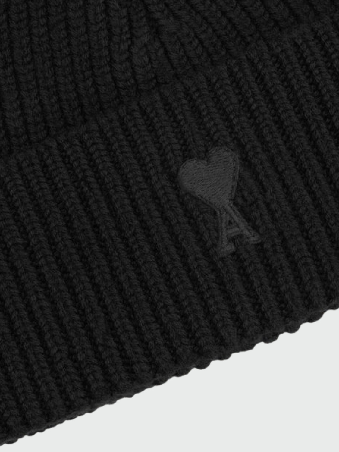 AMI PARIS - GORRO DE LANA CON AMI DE COEUR CONTRASTANTE Alta Automática