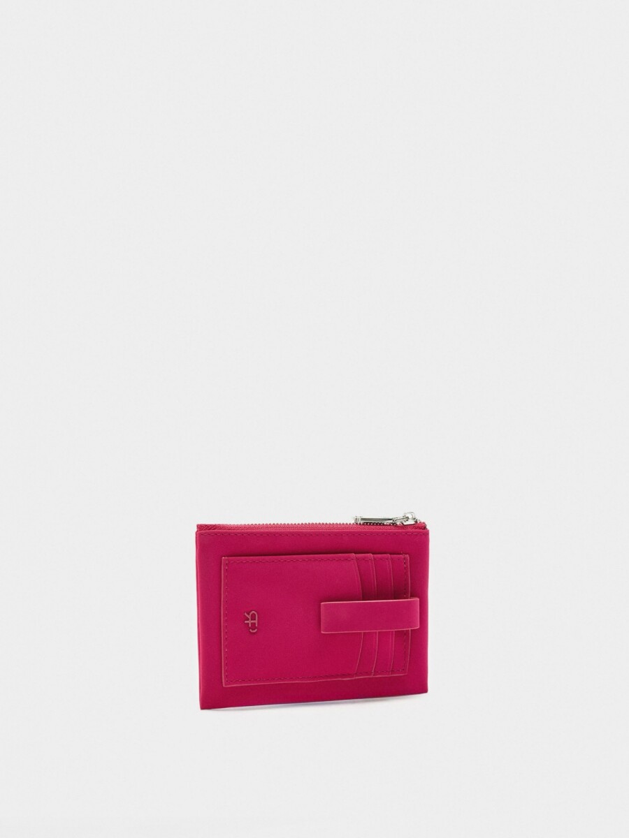 Tarjetero De Textura Suave rosa