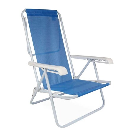Reposera Silla Reclinable 8 Posiciones Acero Mor Sannet Azul