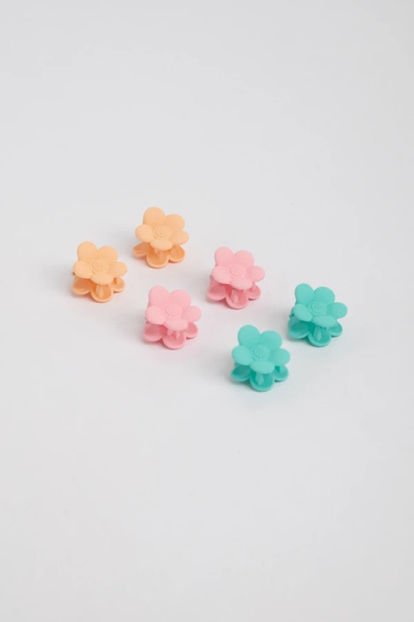 Pack x6 pinzas de pelo Flores