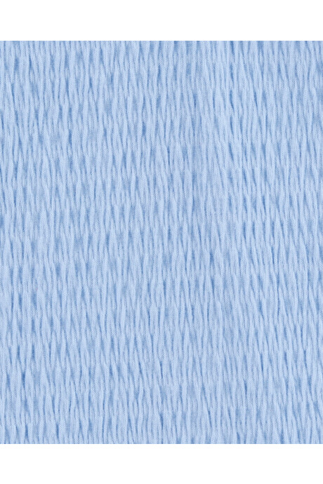 Remera de algodón, texturada, azul Sin color