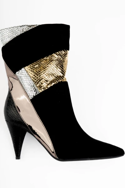 Bota combinada Negro