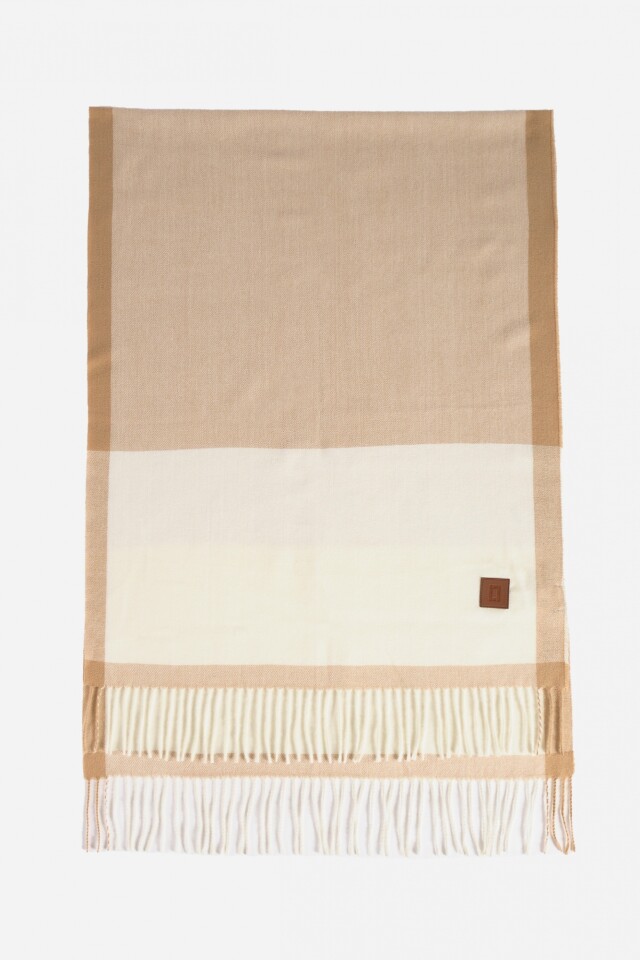 Pashmina bicolor beige