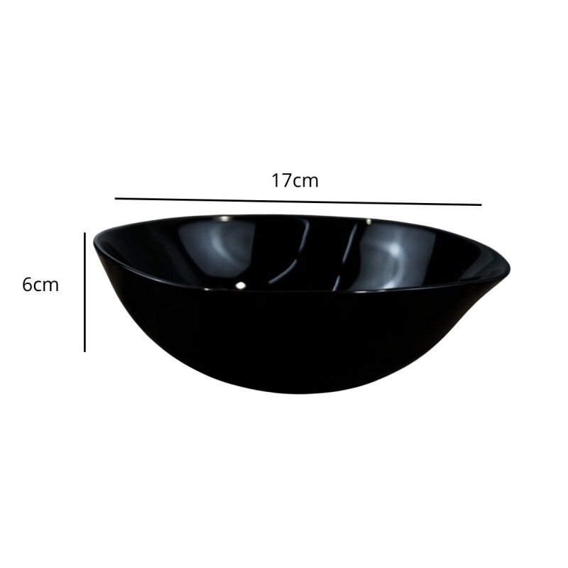 Bowl semi cuadrado 480ml Opalina NEGRO