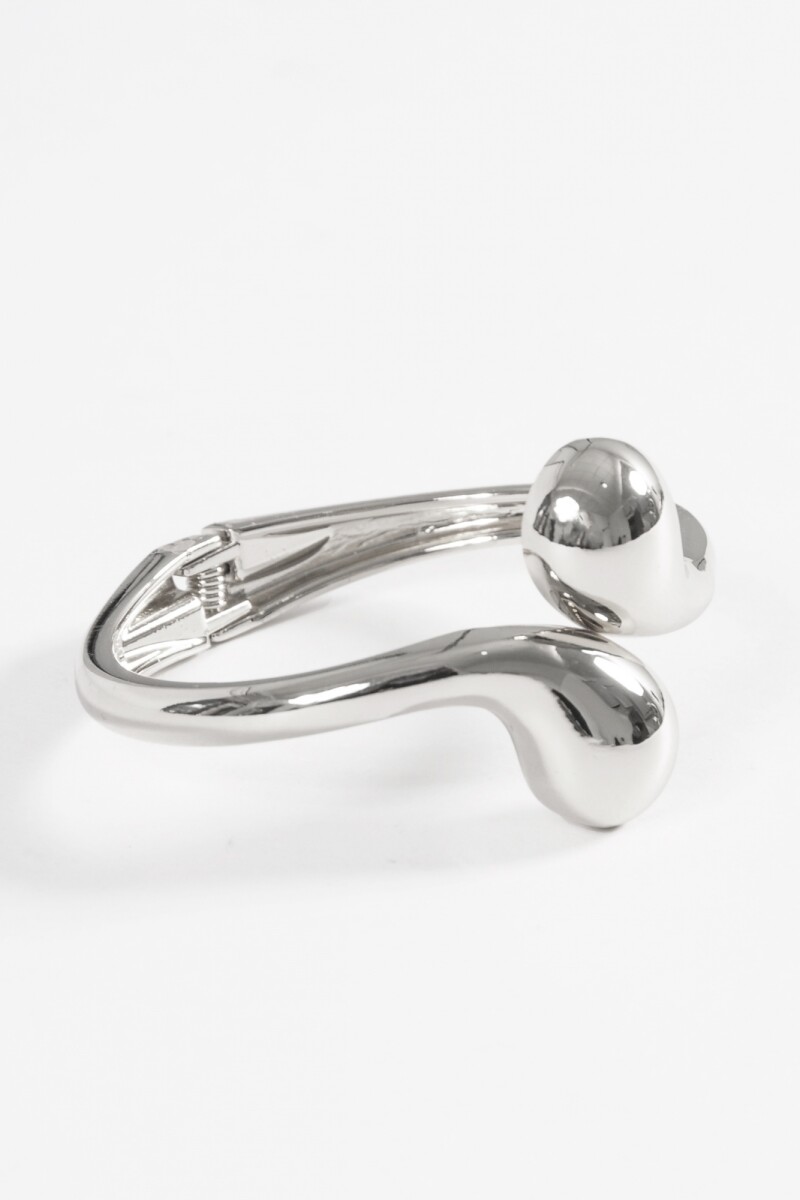 Pulsera cuff bold plateado