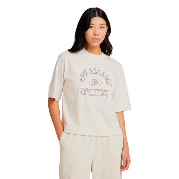 Remera New Balance Graphic de Mujer - WT43521LIN Blanco