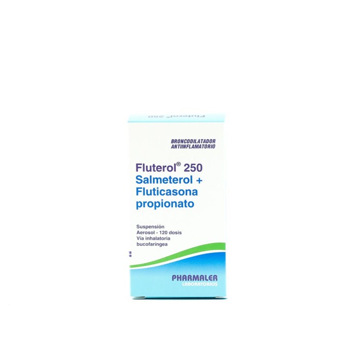 FLUTEROL 250 INHAL.SPRAY FRASCO X 120 D única
