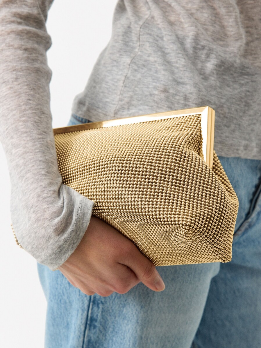 Bolso De Fiesta Mesh - dorado 