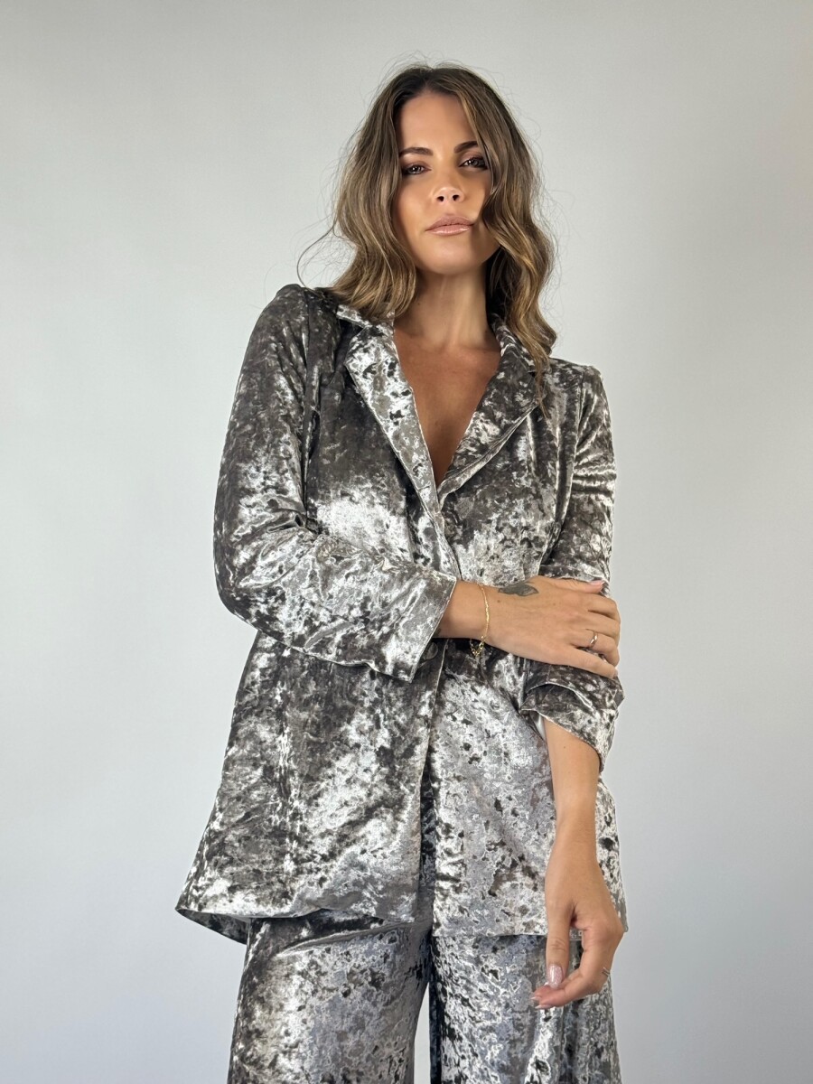 BLAZER TERCIOPELO RANIA - GRIS 