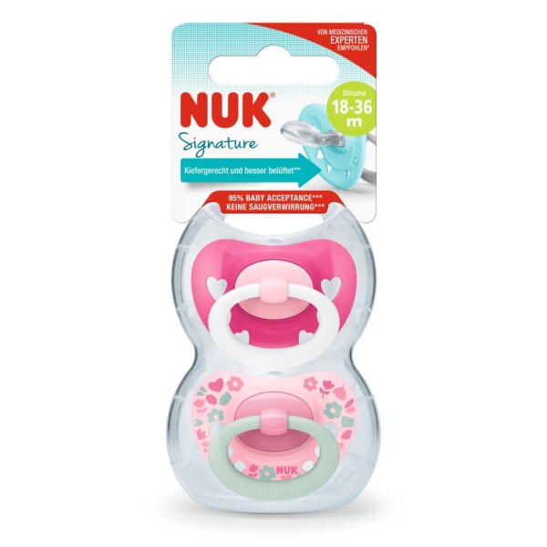 Chupetes de Silicona Signature 18–36 Meses x2 – NUK Chupetes de Silicona Signature 18–36 Meses x2 – NUK
