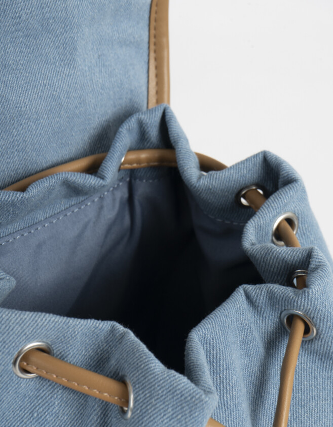 Mochilas Urbanas Mochila Denim Back To School - Azul Celeste