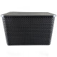 Set x2 Caja ratán 40 lts NEGRO