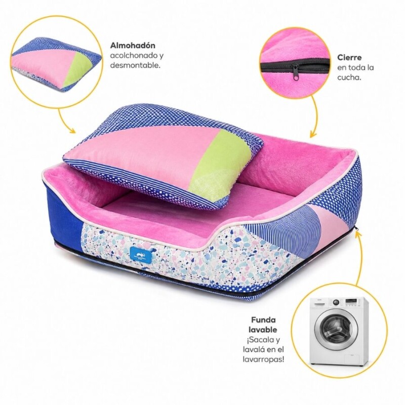 CAMA PARA MASCOTA M ANIMAL PLANET PINK