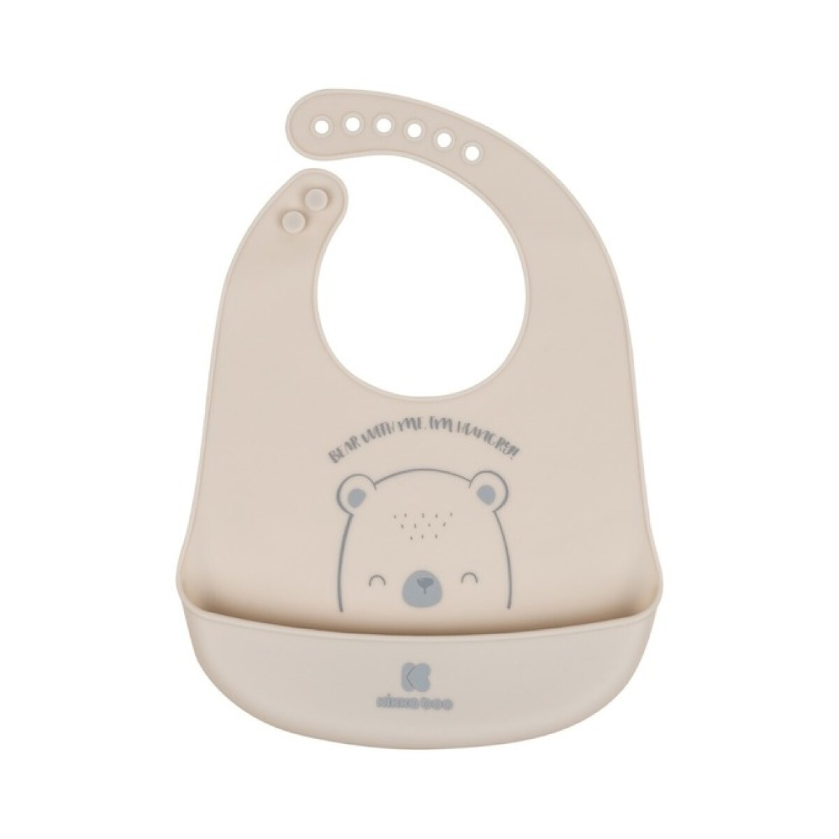 Babero silicona KIKKABOO - beige 