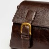Bandolera Elise en cuero arrugado Marron