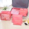 Set 6 bolsas organizadoras equipaje de viaje para valija rojo