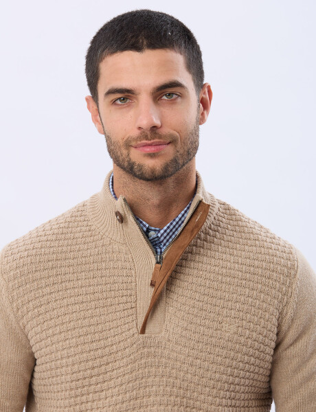 BUZO TEJIDO TEXTURADO Beige